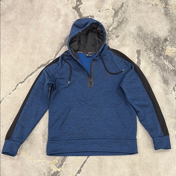 Spyder Blue and Black Zip Up Sweater - Picture 1 of 8